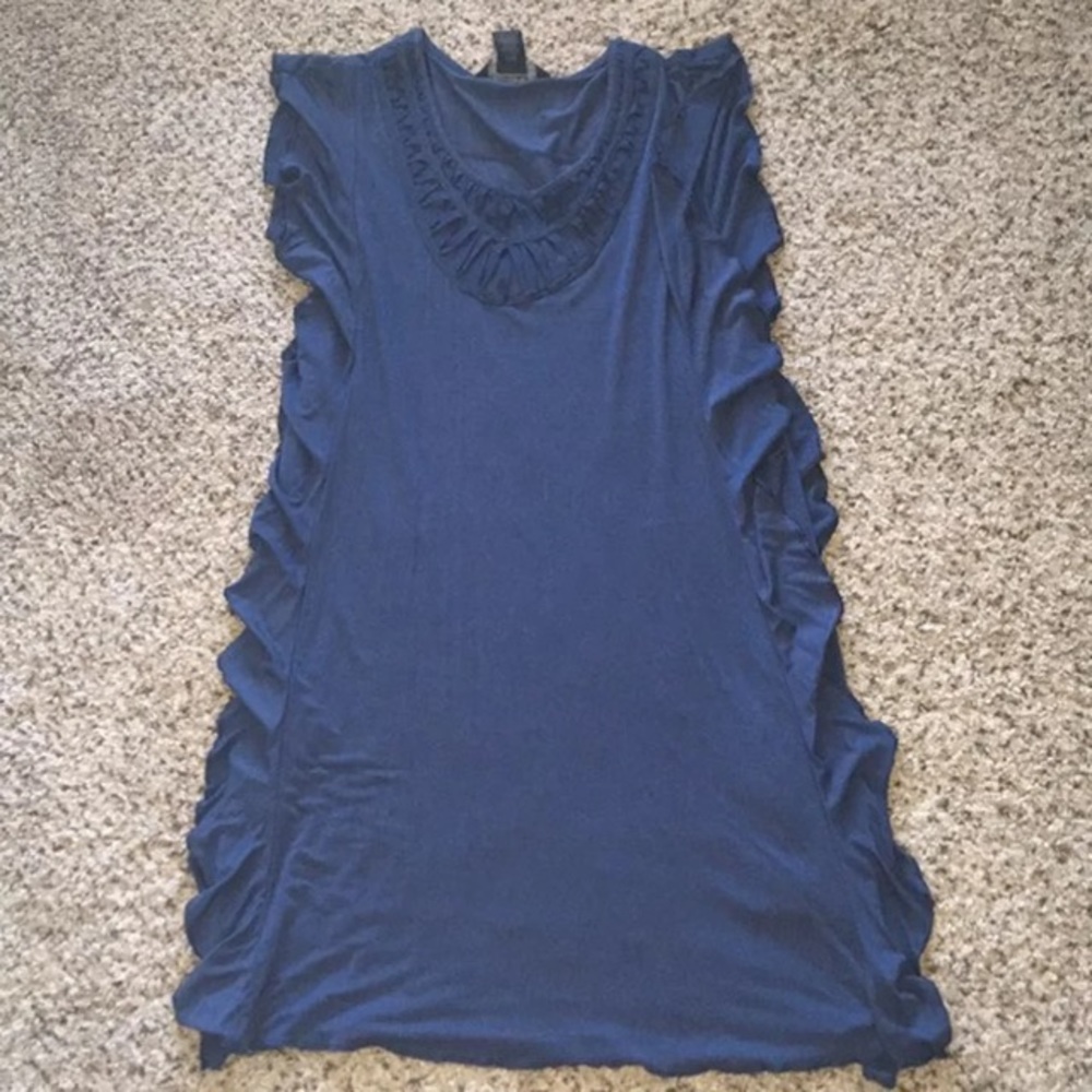 NWOT Calvin Klein Blue Sleeveless Tunic Top Sz L